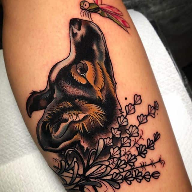 собака тату