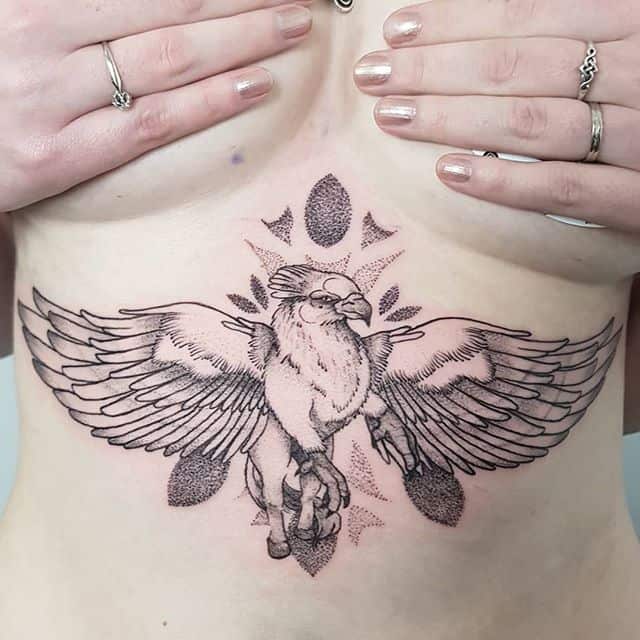 грифон тату женское