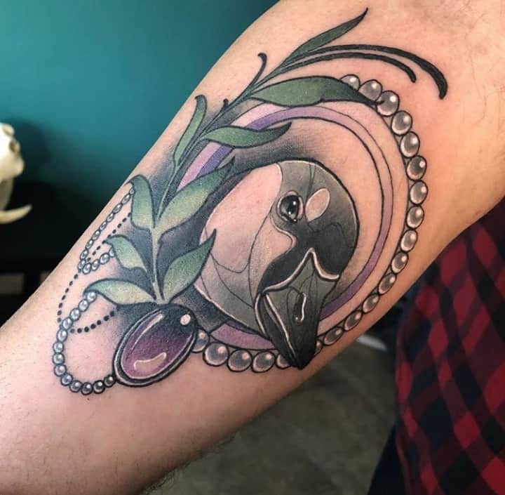 гусь тату цвет