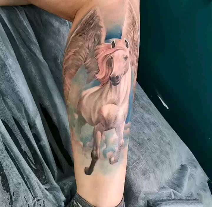 пегас тату цвет