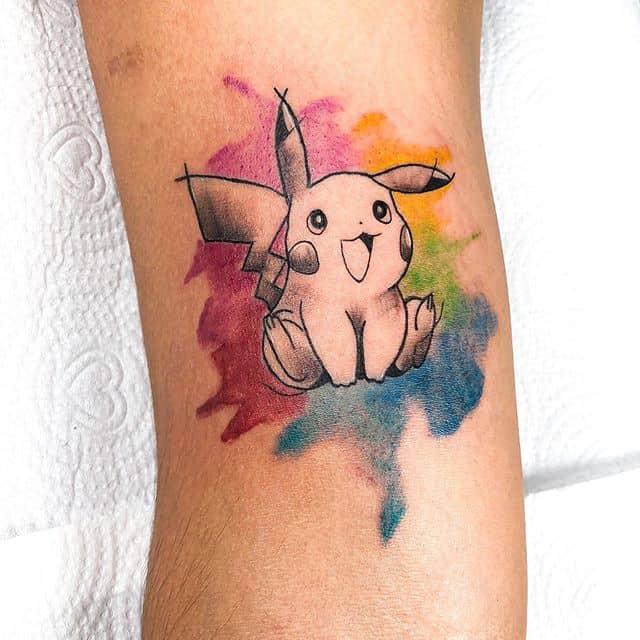 тату пикачу яркая