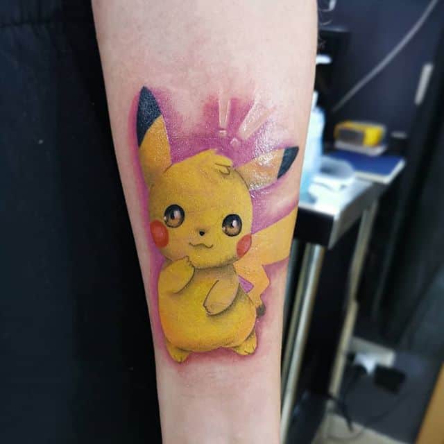 тату пикачу покемон
