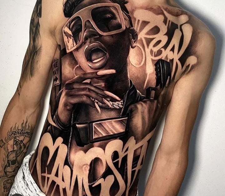 крутое большое тату