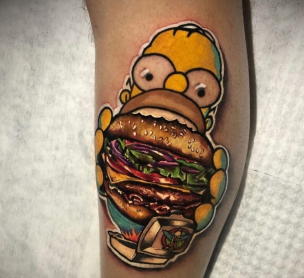 гомер симпсон тату