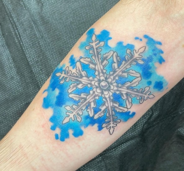 снежинка цветное тату
