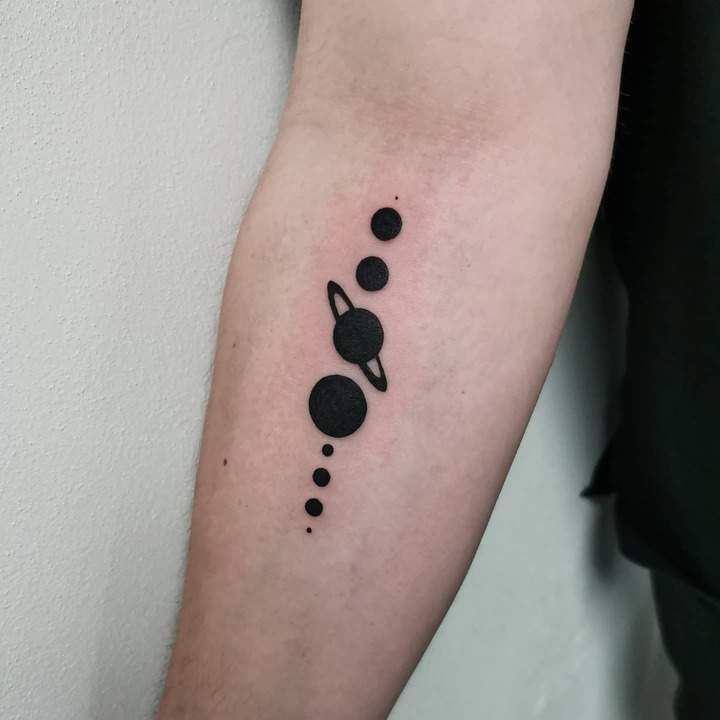 тату шаблон планеты