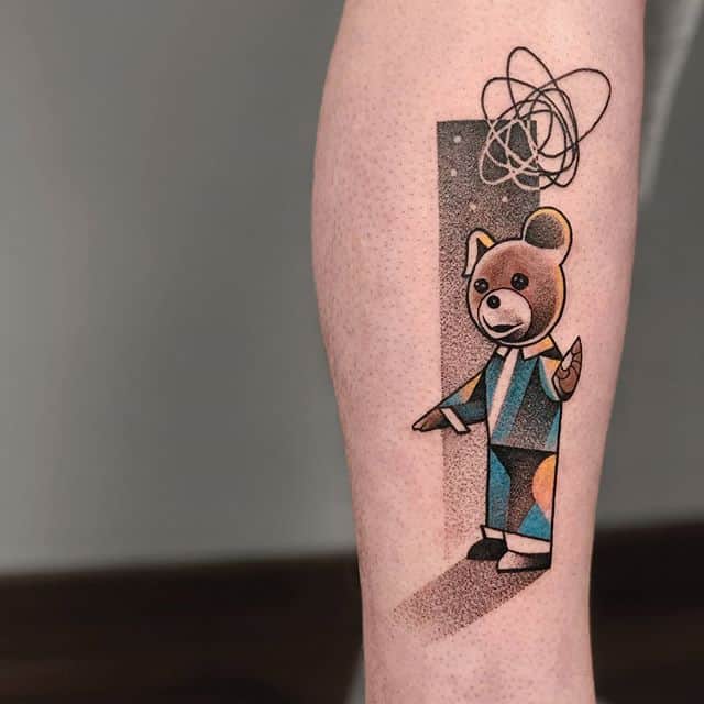 мишка тату цвет