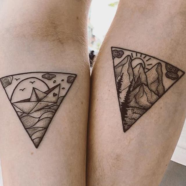 тату символ жизни треугольник