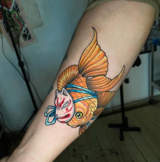 золотая рыбка татуировка