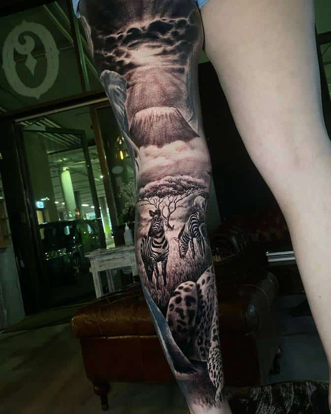 тату животные африки