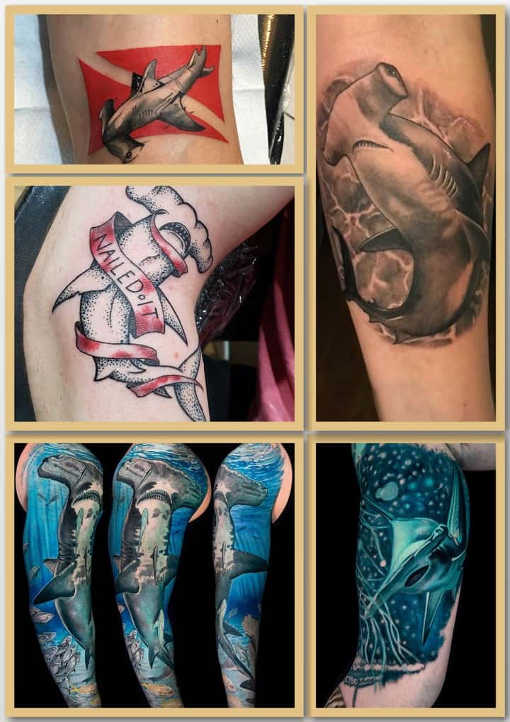 акула молот тату