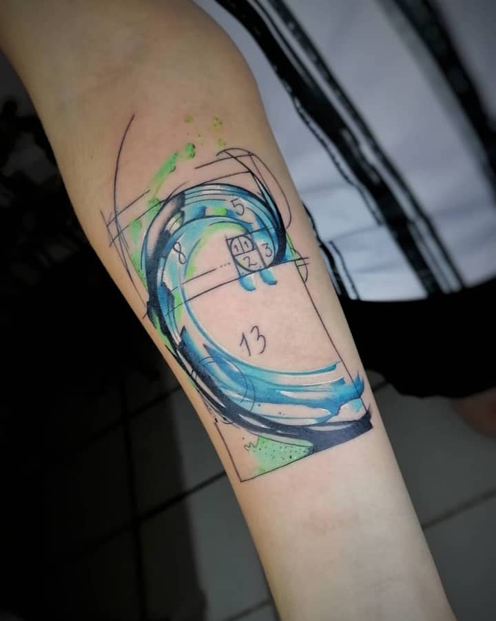 золотое сечение волна тату