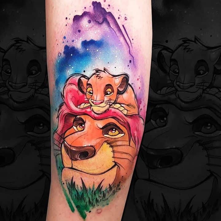 Король Лев тату колір