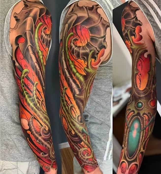 органик тату рукав