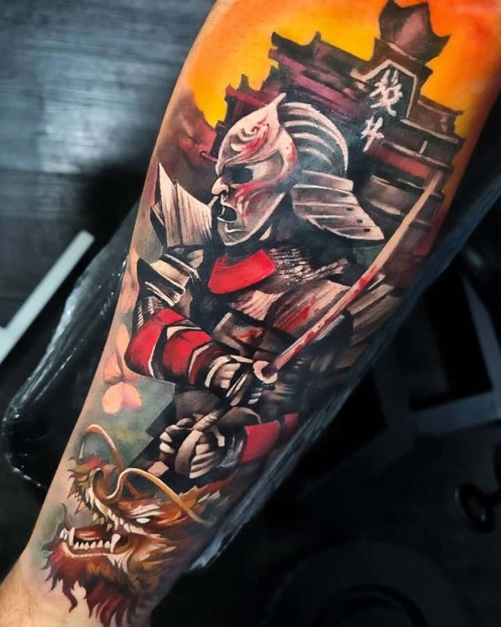 тату самурай