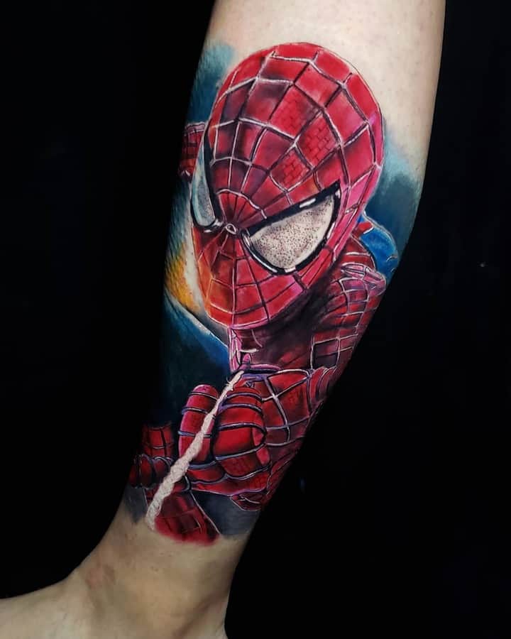 человек паук тату ресал