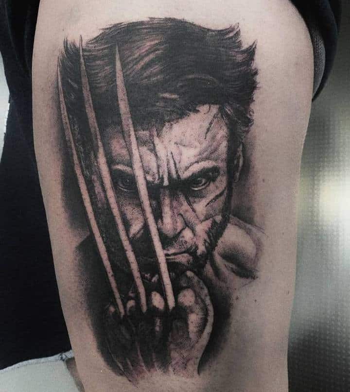 Росомаха тату чб