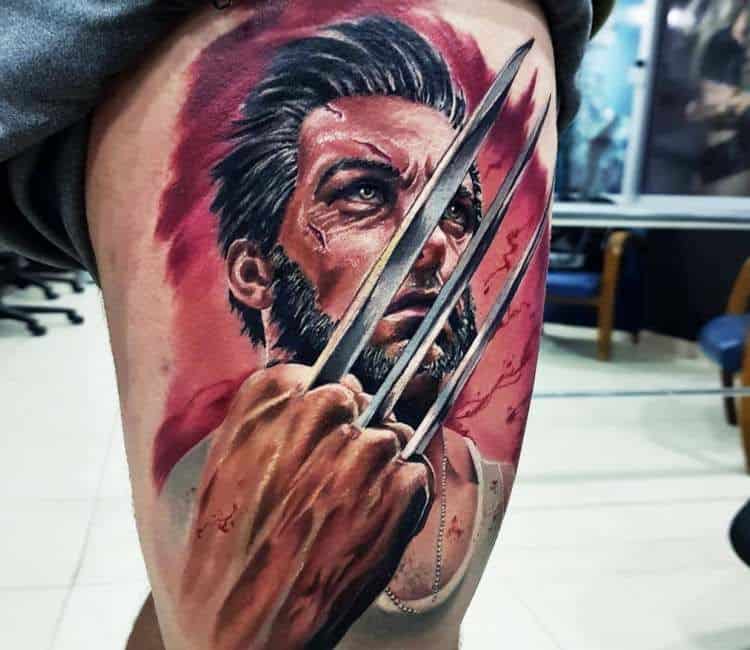 Росомаха тату цвет