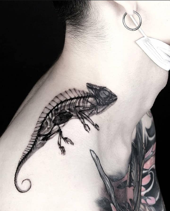 рентген тату ящерица