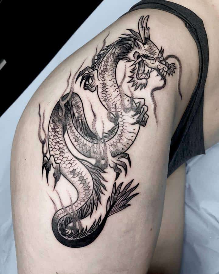 китайский дракон тату чб