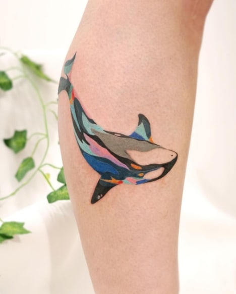 касатка тату цветное