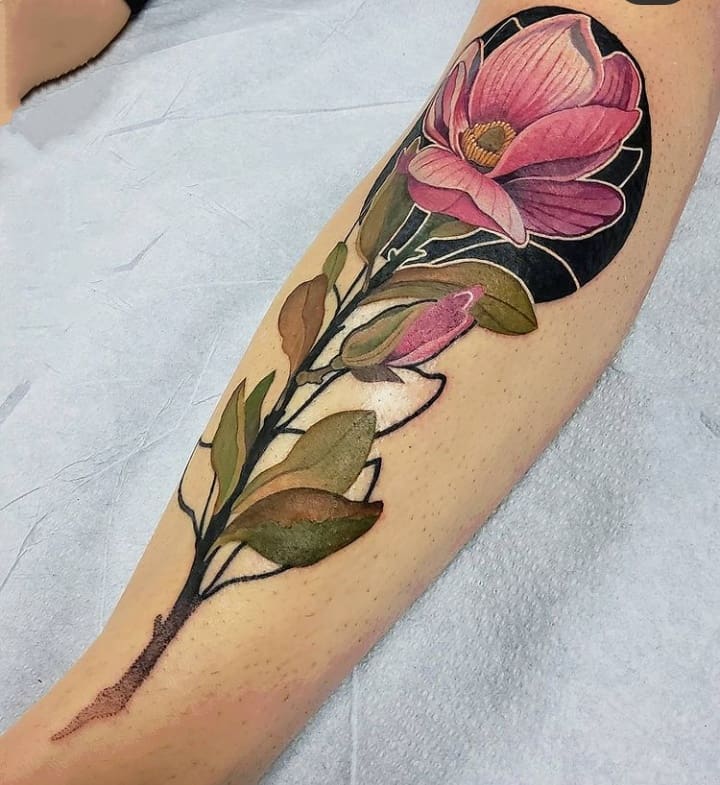 магнолия тату цвет