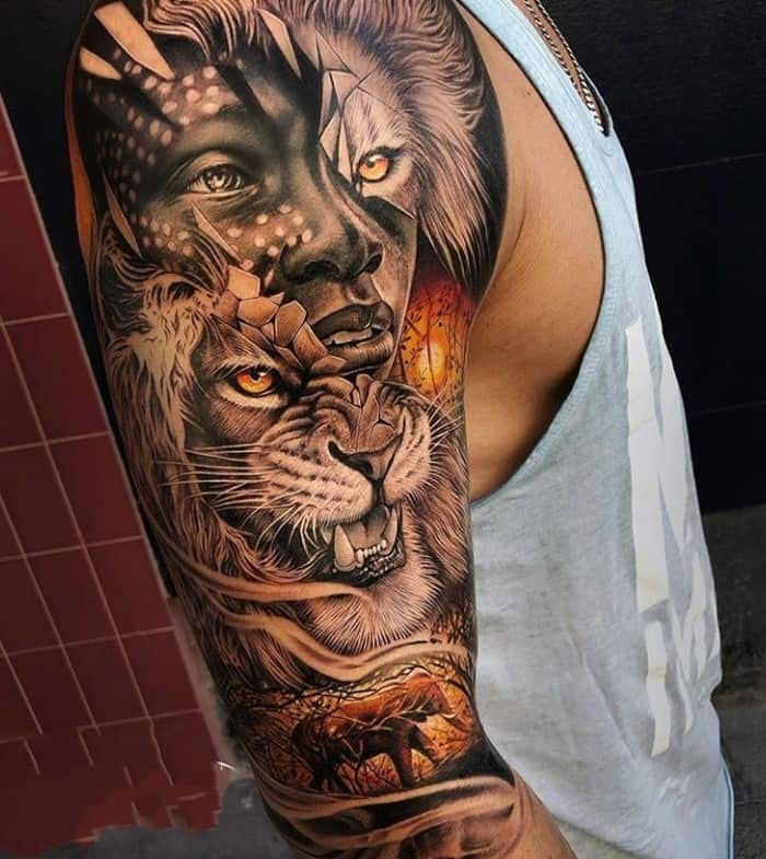 тату на плече