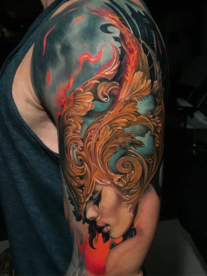 валькирия тату цвет