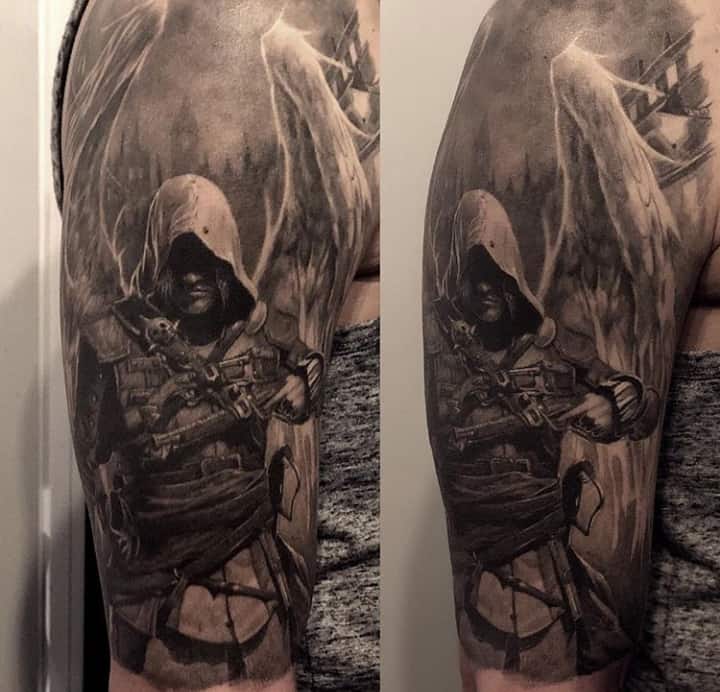 ангел смерти тату реализм