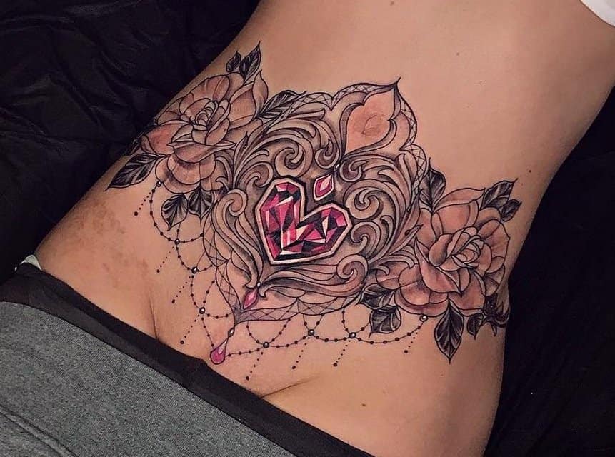 тату на шраме от кесарева сечения кристалл