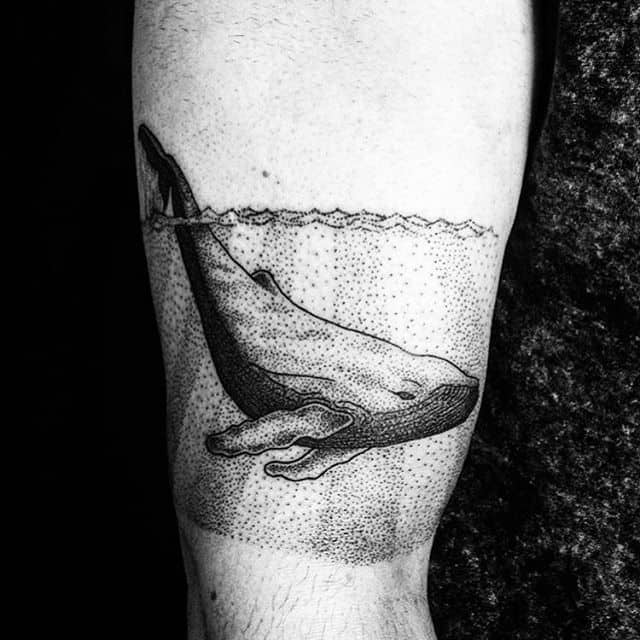 тату точками кит