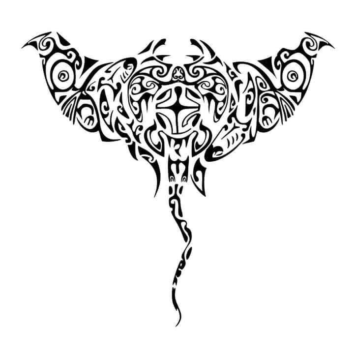 полинезия эскиз скат