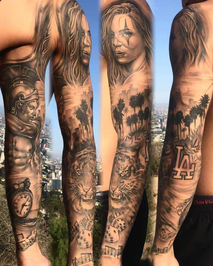 чикано рукав с тигром