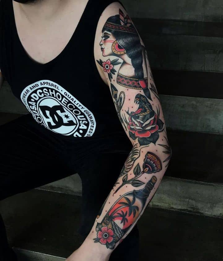 олд скул рукав