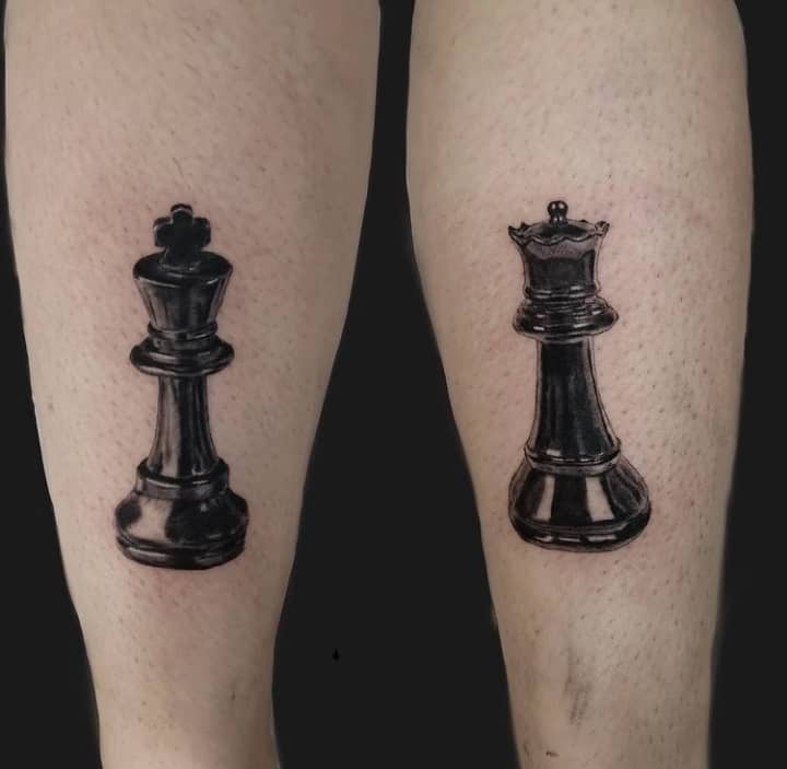 парные шахматы тату