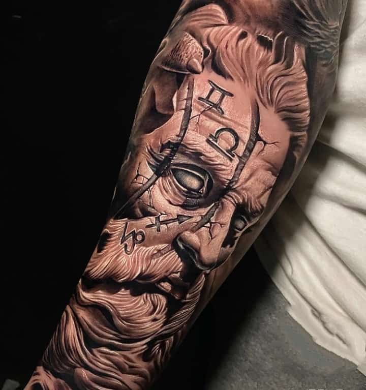 Зевс тату чб