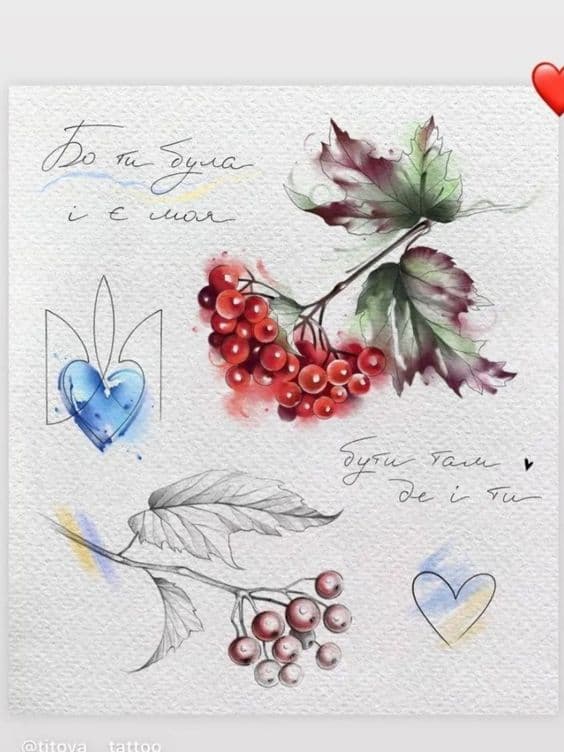 патриотичний ескіз для тату