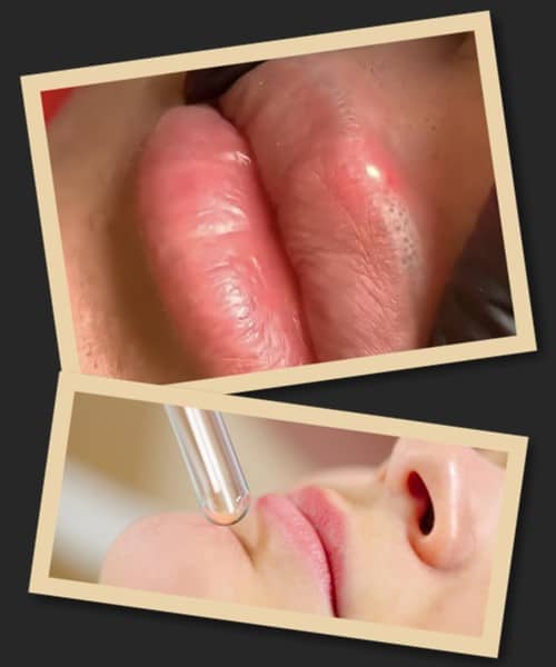 Лазерна обробка татуажу губ