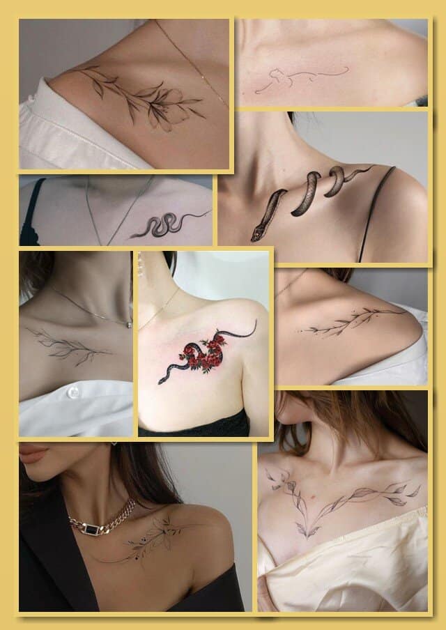 тату на ключиці жіночі