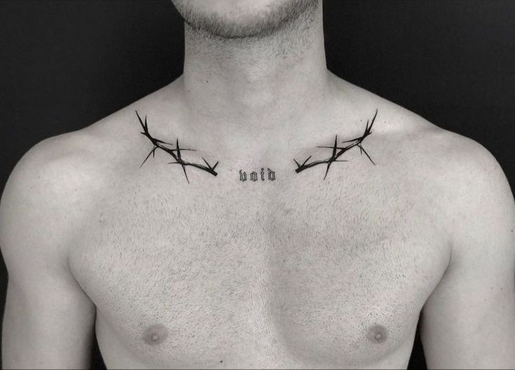 Тату на ключицях чоловічі