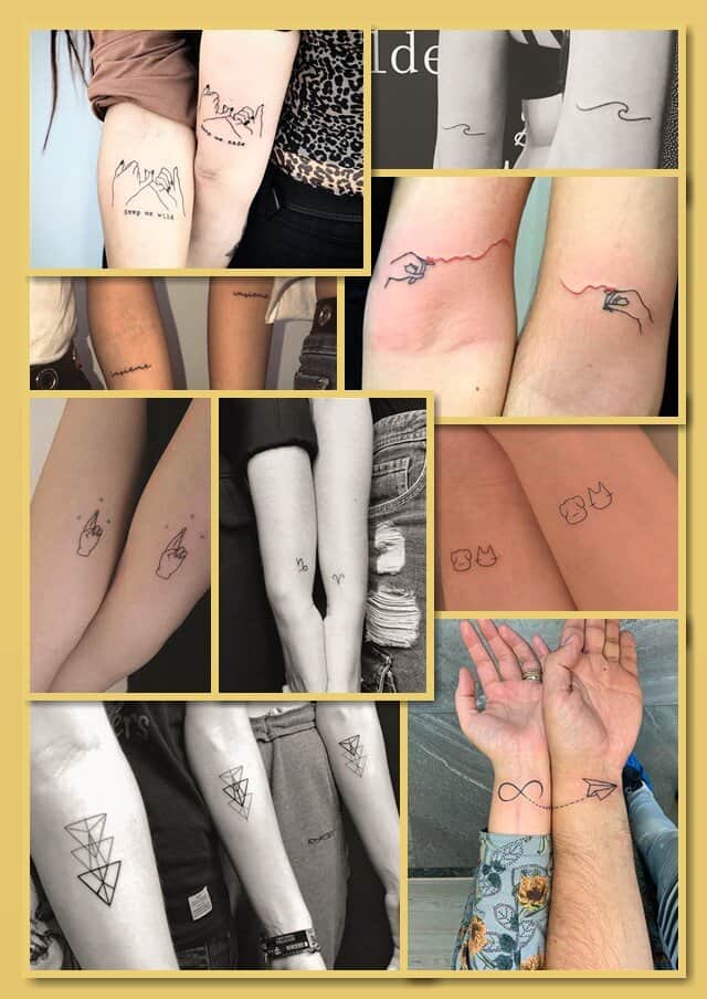 Парные тату минимализм