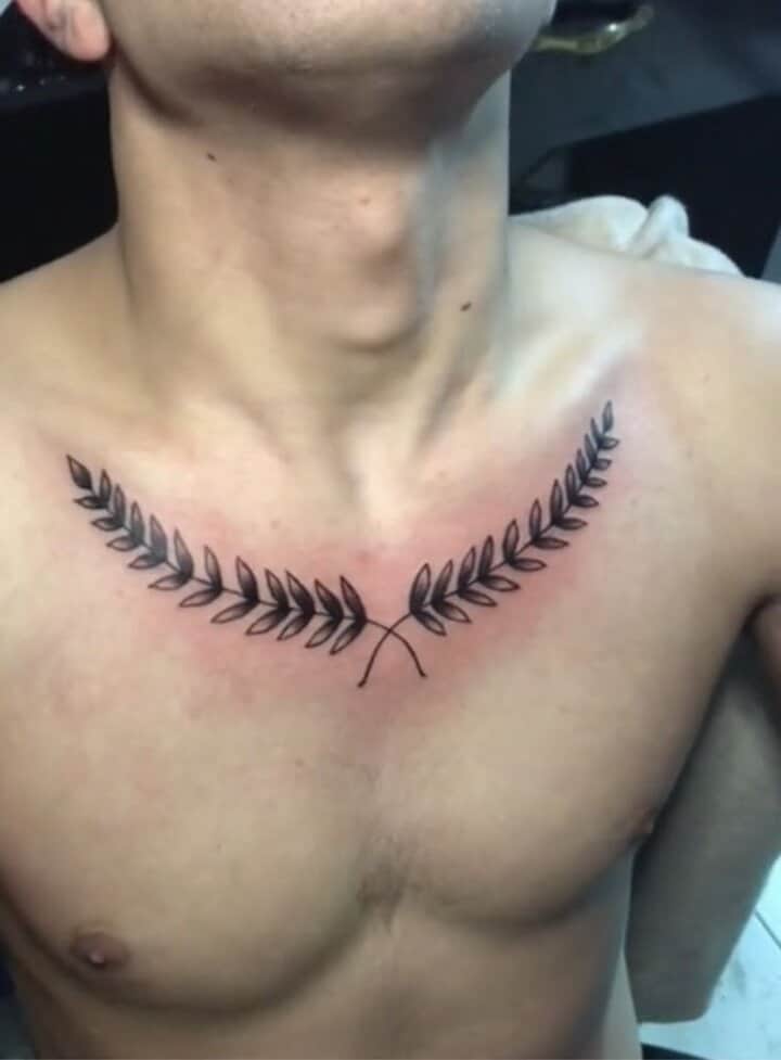 тату на ключицях для чоловіків