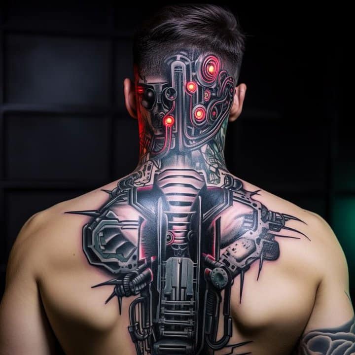 киберпанк тату