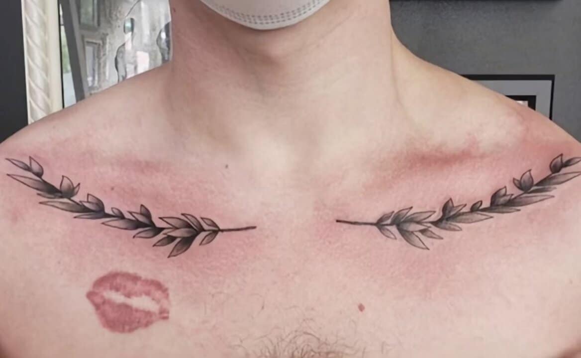 тату на ключицях для хлопця