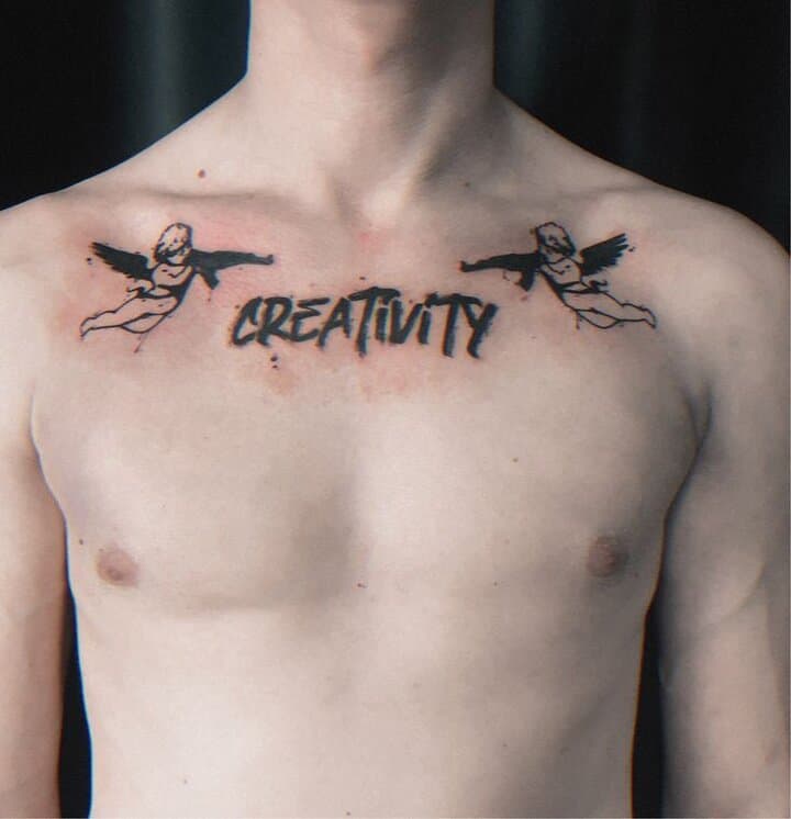 тату для чоловіків на грудях