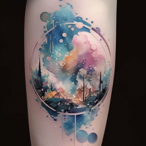 акварель тату