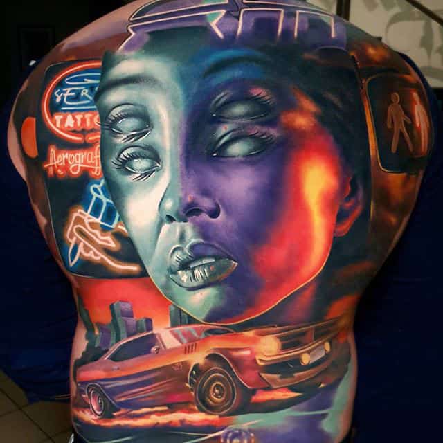 автомобиль тату цвет