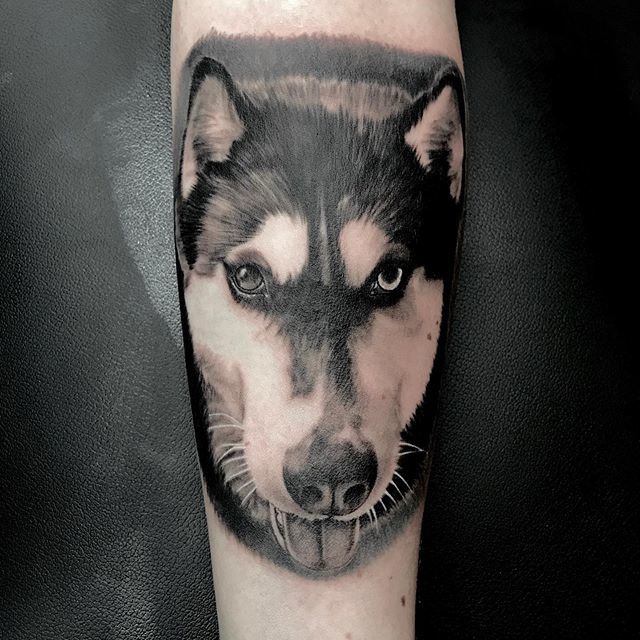хаски тату реал