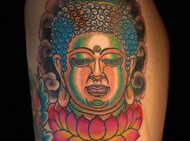 Буддийские тату цветная