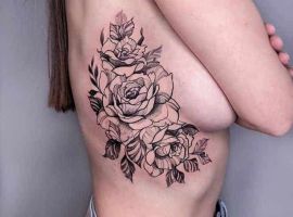 тату на ребрах